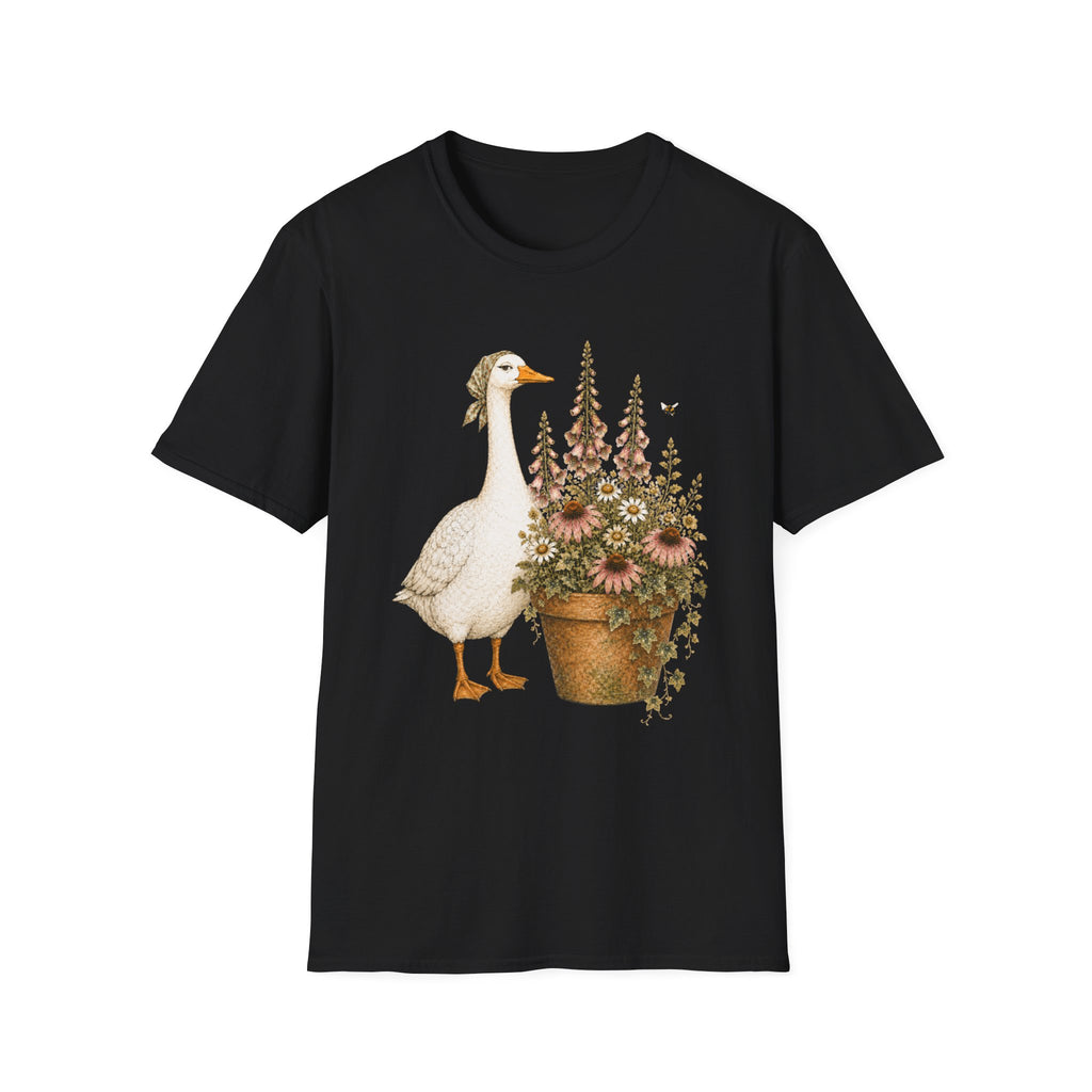 Mama Goose in a floral garden pot C1 T-Shirt