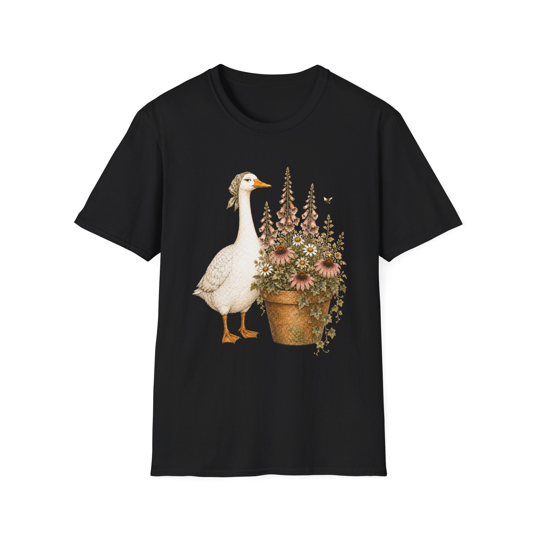 Mama Goose in a floral garden pot C1 T-Shirt