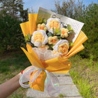 Handmade Forever Flowers Crochet Flowers Bouquet Rose Sunflowers Tulips