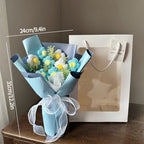 Handmade Forever Flowers Crochet Bouquet — Handcrafted Roses, Sunflowers & Tulips