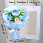Handmade Forever Flowers Crochet Bouquet — Handcrafted Roses, Sunflowers & Tulips