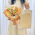 Handmade Forever Flowers Crochet Bouquet — Handcrafted Roses, Sunflowers & Tulips