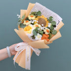 Handmade Forever Flowers Crochet Flowers Bouquet Rose Sunflowers Tulips