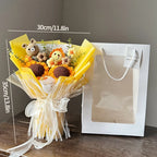 Handmade Forever Flowers Crochet Bouquet — Handcrafted Roses, Sunflowers & Tulips