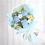 Handmade Forever Flowers Crochet Flowers Bouquet Rose Sunflowers Tulips