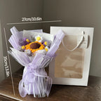 Handmade Forever Flowers Crochet Bouquet — Handcrafted Roses, Sunflowers & Tulips