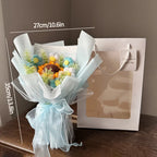 Handmade Forever Flowers Crochet Bouquet — Handcrafted Roses, Sunflowers & Tulips