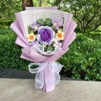 Handmade Forever Flowers Crochet Flowers Bouquet Rose Sunflowers Tulips
